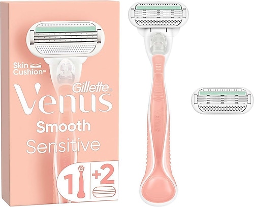 Venus Smooth Sensitive Tıraş Makinesi + 2 Adet Yedek Başlık