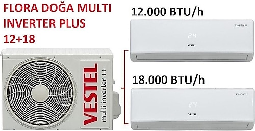 Vestel Flora Doğa Multi Inverter Plus 12+18 Klima