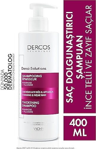 Vichy Dercos Densi-Solutions Saç Dolgunlaştırıcı ve Yoğunlaştırıcı Şampuan 400 ml