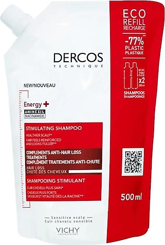 Vichy Dercos Energy+ Saç Dökülmesine Karşı Şampuan 500 ml
