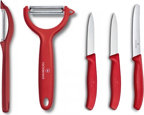 Victorinox Kırmızı 5 Li Soyma Ve Soyacak Seti