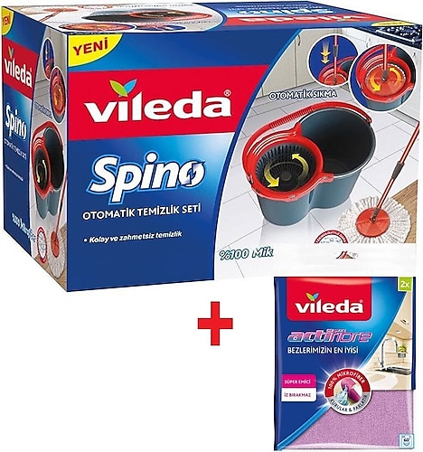 Vileda Spino Temizlik Seti + Actifibre Bez