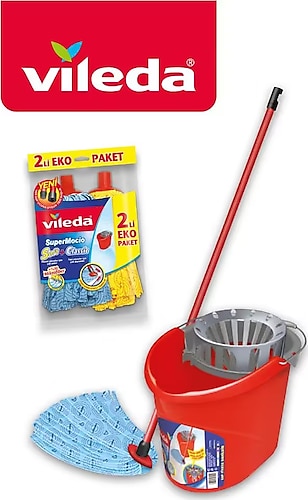 Vileda Süper Mocio Temizlik Seti + 2 li Paspas Yedek