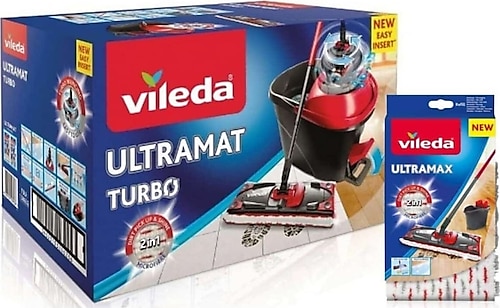 Vileda Ultramax Turbo Temizlik Seti + Ultramax Yedek Mop