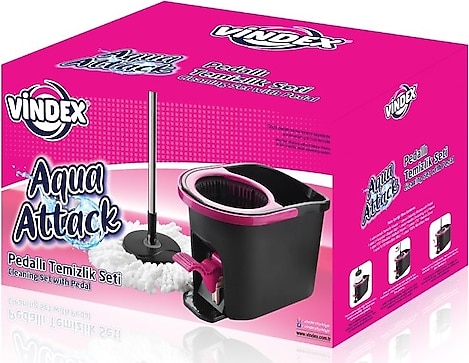 Vindex Aqua-Attack Pedallı Temizlik Seti