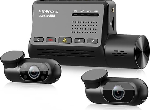 Viofo A139 3CH Wi-Fi GPS 140° 2K Ön + 170° Full HD Arka + IR İç Araç Kamerası