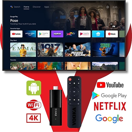 VOOKA Ultra Hd Android Tv Box 4k Android Tv Tv Box Tv Stick Akıllı Tv Medya Oynatıcı Smart Tv Wifi