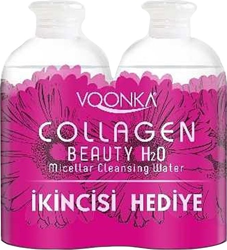 Voonka Collagen Beauty H2O Micellar 500 ml Misel Temizleme Suyu 2 Adet