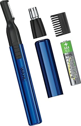 Wahl Model 5643-200 Lityum İkisi Bir Arada Kalem Detayı Burun, Kulak, Boyun Hattı, Kaş, Diğer Detaylar için - Mavi - Profesyoneller Tarafından Kullanılan Marka Tarafından