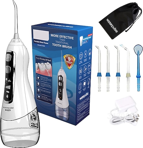 Waterpulse Kablosuz Pro V580 320 ml Taşınabilir Diş Protez Bakım ve Ağız Duşu Beyaz