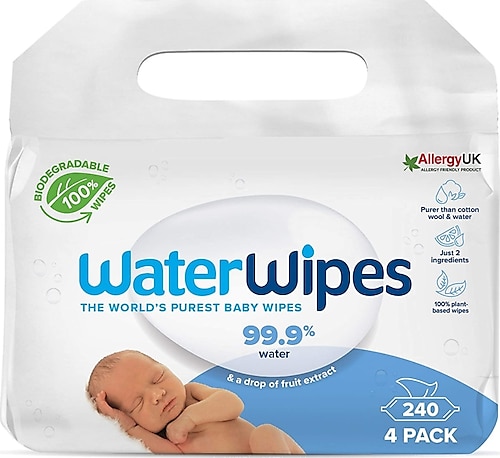 WaterWipes Bio 60 Yaprak 4'lü Paket Islak Mendil