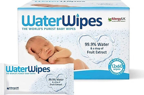 WaterWipes Doğal 60 Yaprak 12'li Paket Islak Mendil