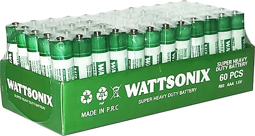 Wattsonix Çinko Karbon 60'lı AA Kalem Pil