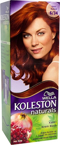Wella Koleston Naturals 6/34 Bakır Kumral Saç Boyası