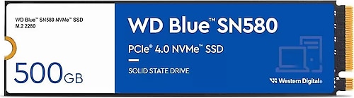 Western Digital BLUE SN580 WDS500G3B0E PCI-Express 4.0 500 GB M.2 SSD