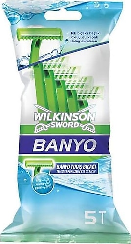 Wilkinson Sword Banyo Yeşil Kullan At Tıraş Bıçağı 5'li