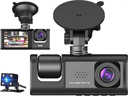 Wiwocam Araç Kamerası 3 Kameralı 1080P LCD Ekranlı