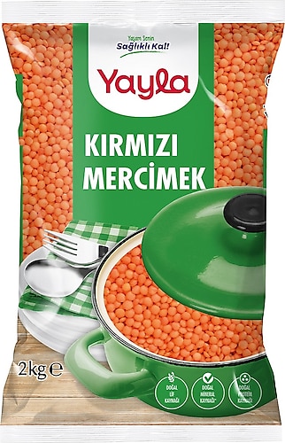 Yayla Kırmızı Mercimek 2 kg