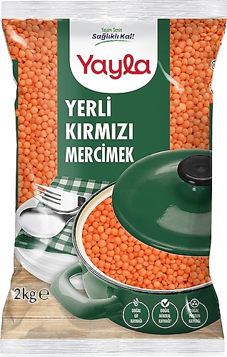 Yayla Yerli Kırmızı Mercimek 2 kg