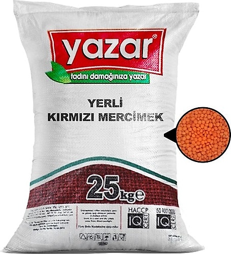 Yazar Yerli 25 kg Kırmızı Mercimek