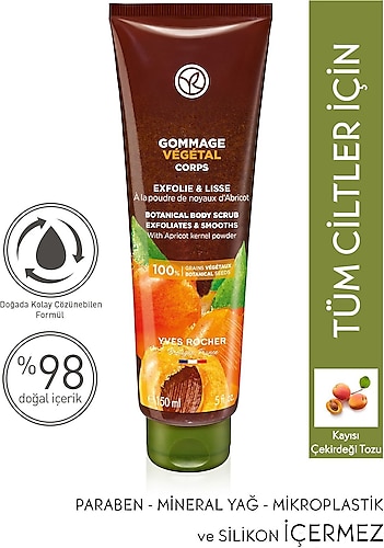 Yves Rocher Nemlendirici Arındırıcı Vücut Peelingi - Kayısı-150 ml