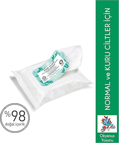 Yves Rocher Pure Algue Nemlendirici ve Ferahlatıcı Makyaj Temizleme Mendili