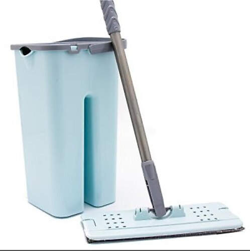 Zambak Plastik Zambak Pratik Temizlik Seti Mavi + 5 Yedek Mop