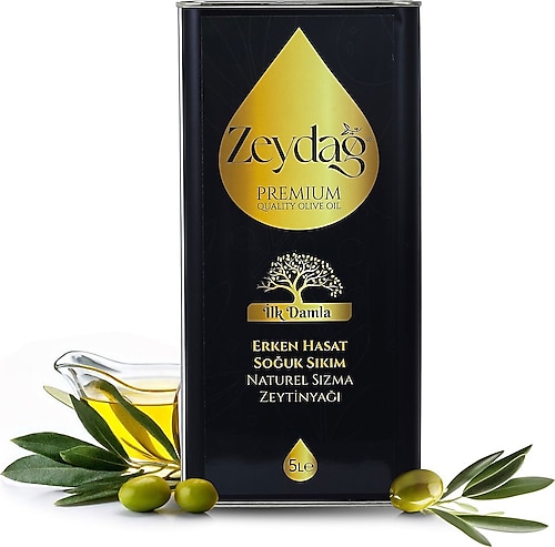 Zeydağ İlk Damla Soğuk Sıkım Natürel Sızma Zeytinyağı 5 lt