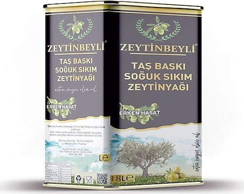 Zeytinbeyli Taş Baskı Soğuk Sıkım Zeytinyağı 18 lt