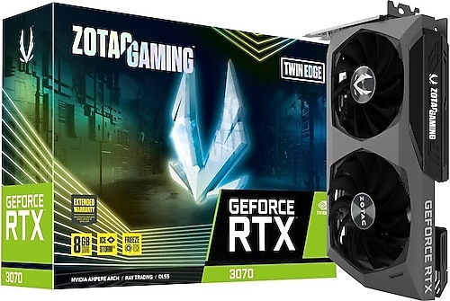 Zotac RTX 3070 Twin Edge ZT-A30700E-10PLHR 256 Bit GDDR6 8 GB Ekran Kartı