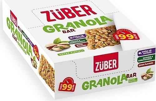 Züber Antep Fıstıklı Granola Bar 15x25 gr
