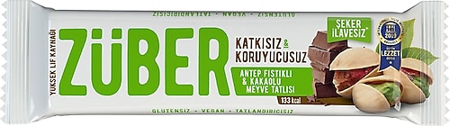 Züber Antep Fıstıklı & Kakaolu Meyveli Bar 40 gr