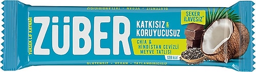 Züber Chia & Hindistan Cevizli Meyveli Bar 40 gr