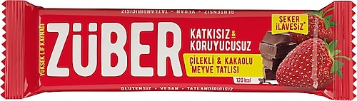 Züber Çilekli & Kakaolu Meyveli Bar 40 gr