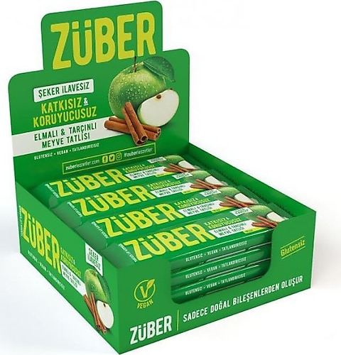 Züber Elmalı & Tarçınlı Meyveli Bar 12x40 gr