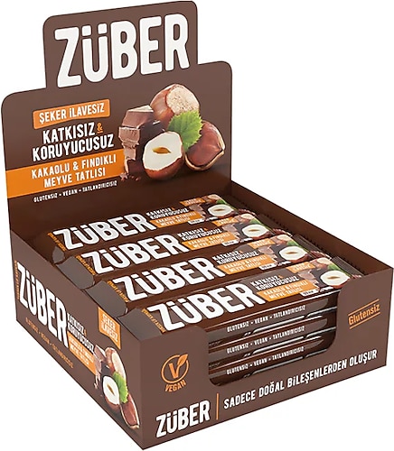Züber Fındıklı & Kakaolu Meyve Tatlısı 12x40 gr