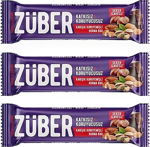 Züber Karışık Kuruyemiş Bar 3x35 gr
