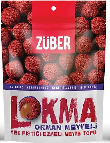 Züber Lokma 96 gr Orman Meyveli Fıstık Ezmeli Meyve Topu