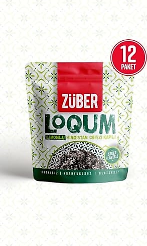 Züber Loqum Hindistan Cevizi Kaplı Limonlu Lokum 48 gr 4'lü