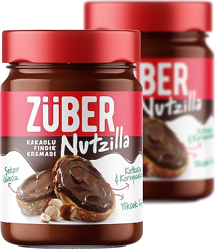 Züber Nutzilla Kakaolu Fındık Kreması 315 gr 2'li