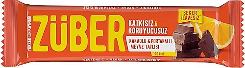 Züber Portakallı & Kakaolu Meyveli Bar 40 gr