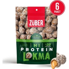 Züber Vegan Hi Protein Lokma Fıstık Ezmeli, 84G x 6 Paket