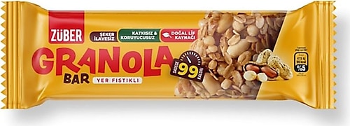 Züber Yer Fıstıklı Granola Bar 25 gr