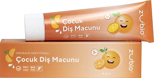 Zubio Organik Sertifikalı 50 gr Çocuk Diş Macunu